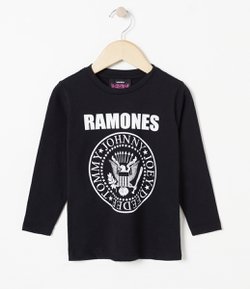 Camiseta Infantil com Estampa Ramones - Tam 1 a 4