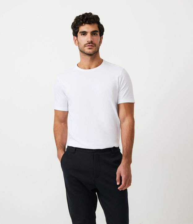 Camiseta Slim Fit Masculina Camisa Básica Blusa Lisa Marrom