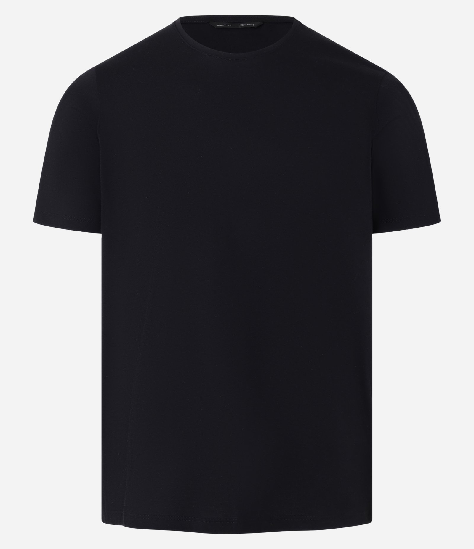 Camiseta Slim Básica em Algodão Peruano com Gola Redonda Preto 4