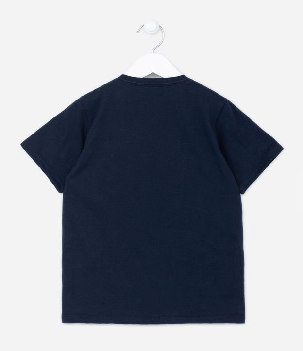 Camiseta Infantil Básica - Tam 5 a 14 Anos Azul Marinho 2