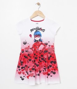 Vestido Infantil com Estampa Ladybug - 4 a 14 anos 