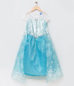 Fantasia Infantil Elsa Frozen - Tam 2 a 10