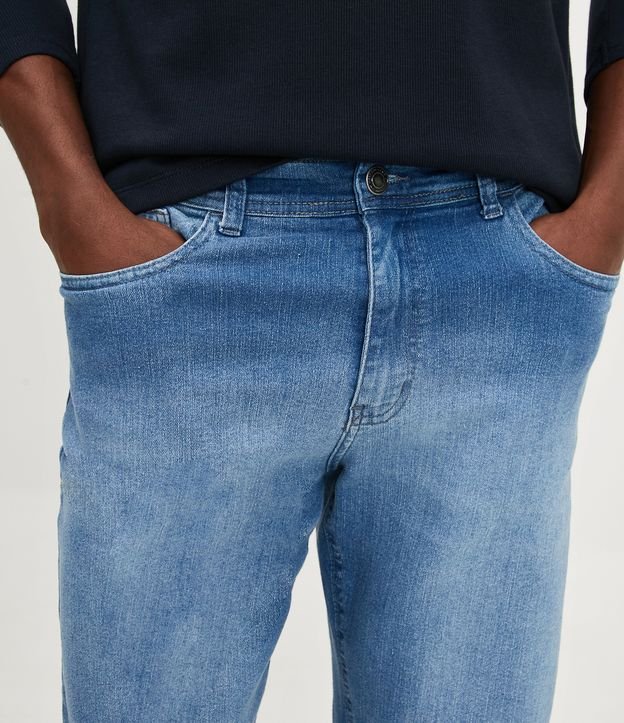 Bermuda Slim Jeans com Elastano Azul 4