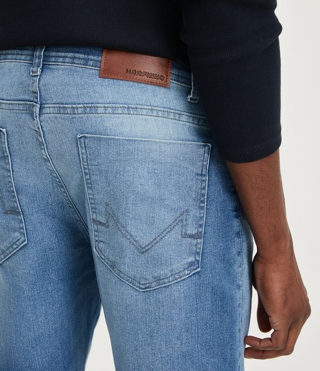 Bermuda Slim Jeans com Elastano Azul 5
