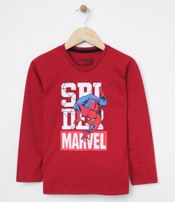 Camiseta Infantil com Estampa Homem Aranha - Tam 2 a 14