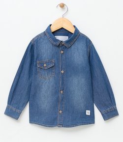 Camisa Infantil em Jeans - Tam 1 a 4 