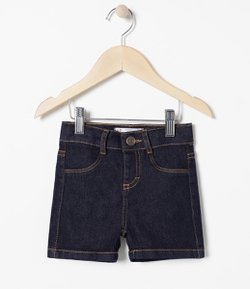 Bermuda Infantil em Jeans - Tam 0 a 18 meses