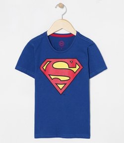Camiseta Infantil com Estampa Super Homem - Tam 2 a 14