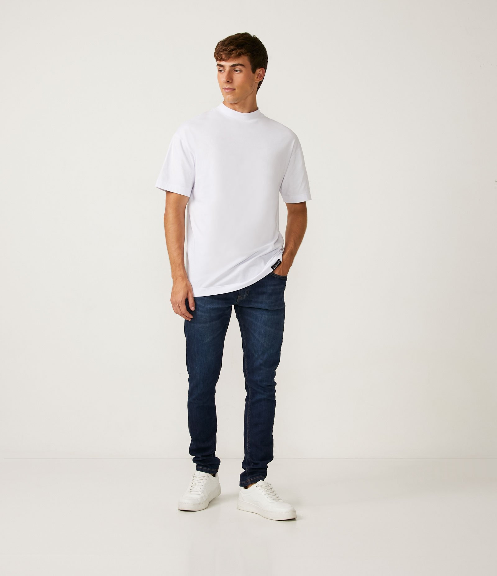 Calça Skinny Básica Jeans com Bolsos Azul 1
