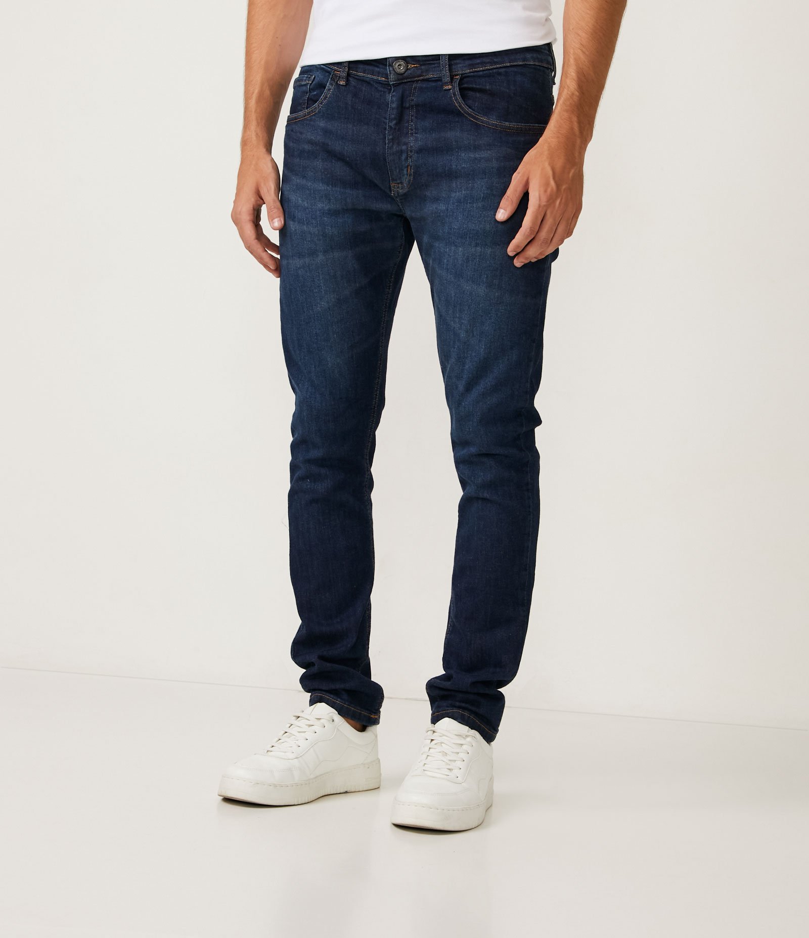 Calça Skinny Básica Jeans com Bolsos Azul 2
