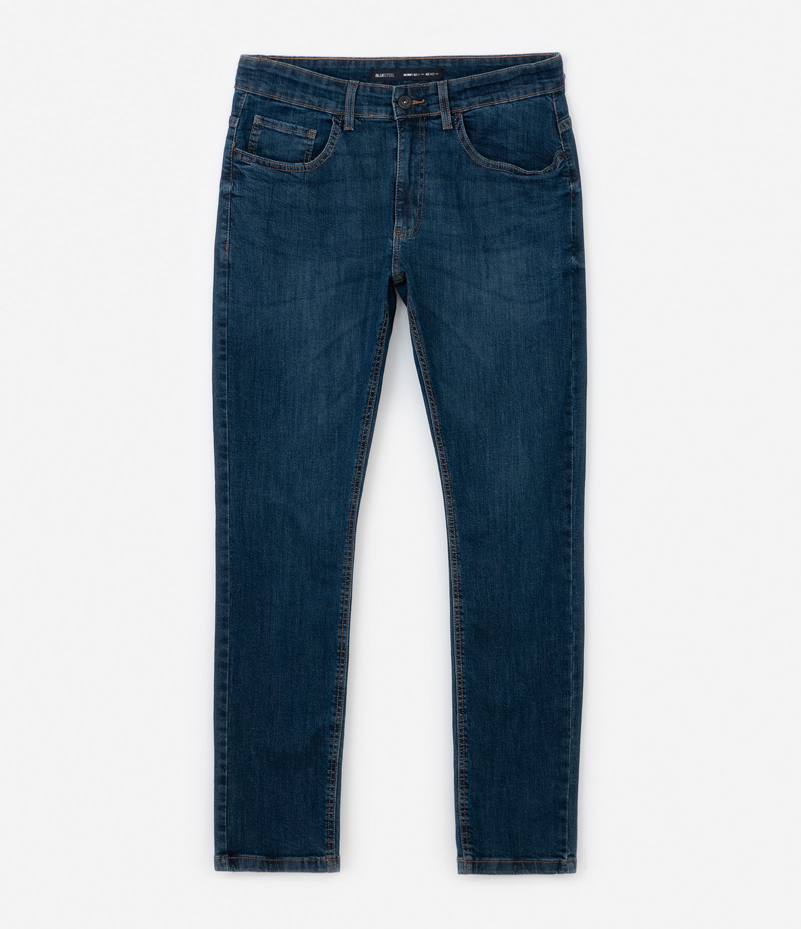 Calça Skinny Básica Jeans com Bolsos Azul 5