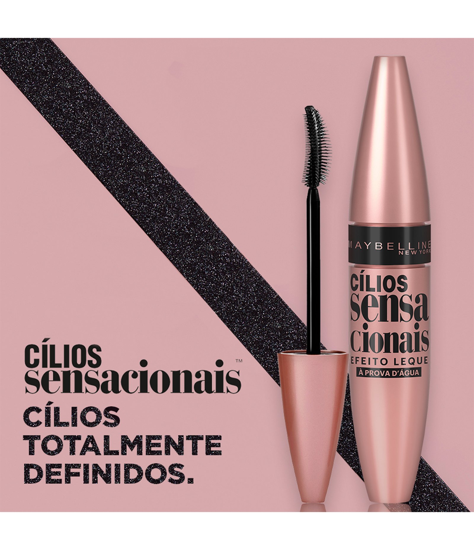 Máscara de Cílios Maybelline Sensacionais Efeito Leque Lavável Preto 3