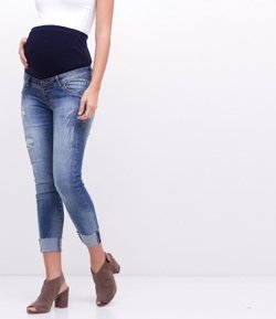 Calça Jeans Skinny Maternity