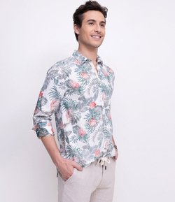 Camisa Floral em Material Sustentável