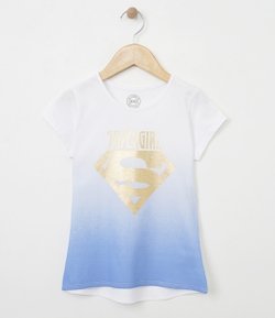 Blusa Infantil Estampada Super Girl - Tam 4 a 14 
