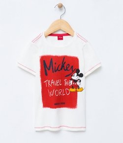 Camiseta Infantil com Estampa Mickey Mouse - Tam 1 a 4