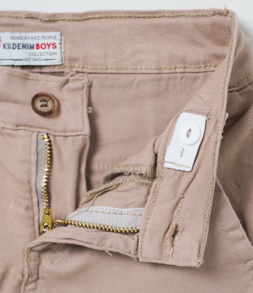 Calça Slim Infantil em Sarja - Tam 1 a 4 anos Bege 4