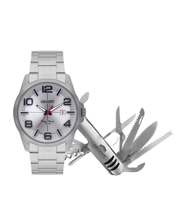 Kit Relógio Masculino Orient Mbss1289-G2sx Analógico 5ATM + Brinde U 1