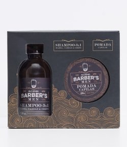 Kit Alchemia Barber's Men Shampoo 3 em 1 250ml + Pomada Capilar 60g   - Alchemia - Alchemia