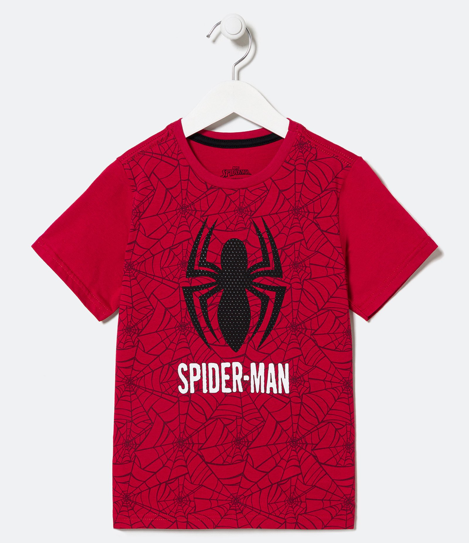 Camiseta Infantil com Estampa Spider-Man - Tam 2 a 14 anos Vermelho 1