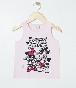 Blusa Infantil com Estampa Mickey e Minnie - Tam 1 a 4