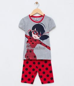 Pijama Infantil Algodão com Estampa Ladybug - Tam 4 a 14