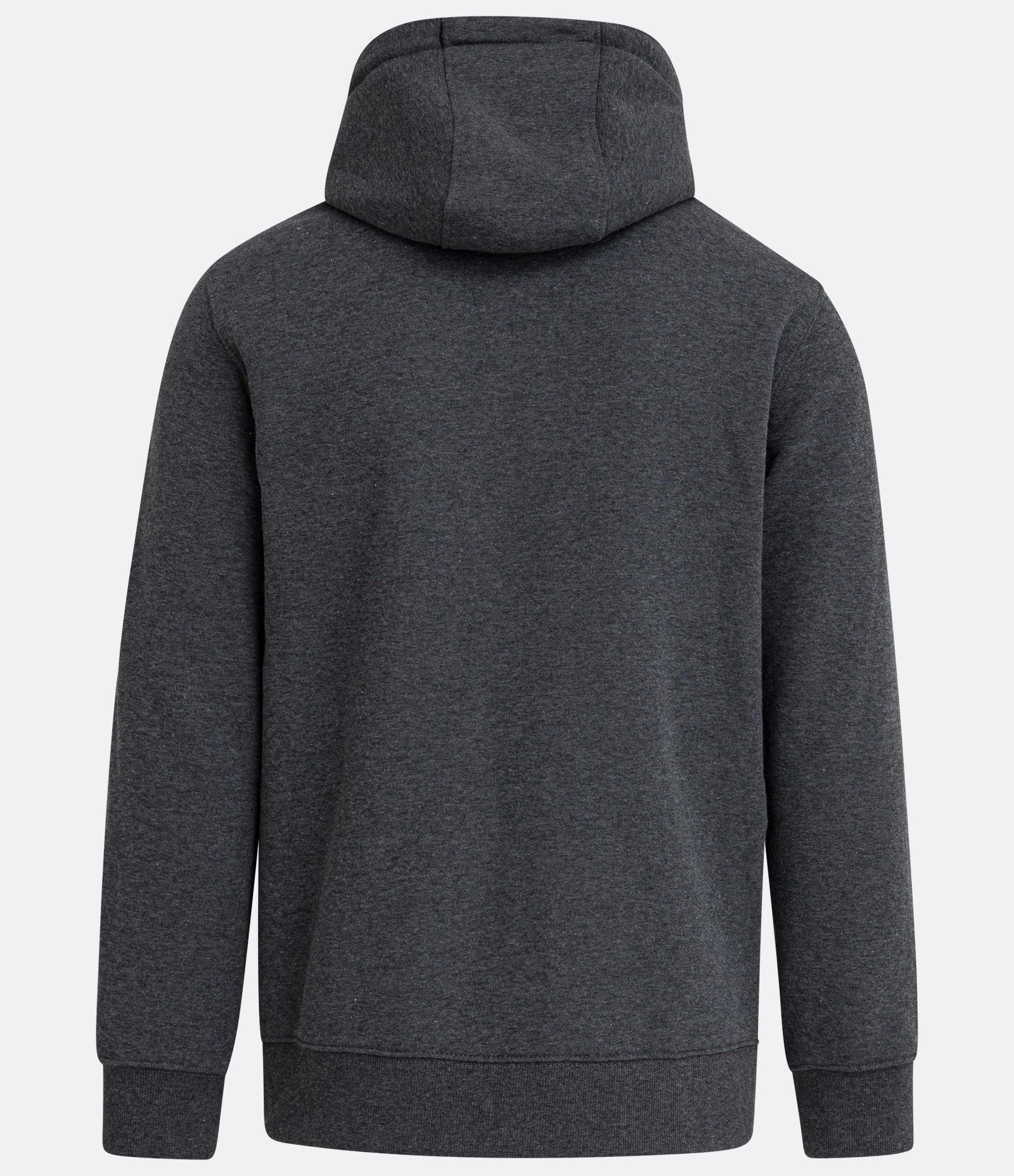 Blusão Esportivo Básico em Moletom com Capuz e Zíper Cinza Escuro 3