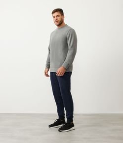 Calça Jogger Esportiva Básica em Moletom com Cordão