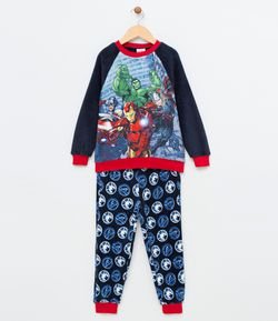 Pijama Infantil Fleece Estampado - Tam 4 a 12