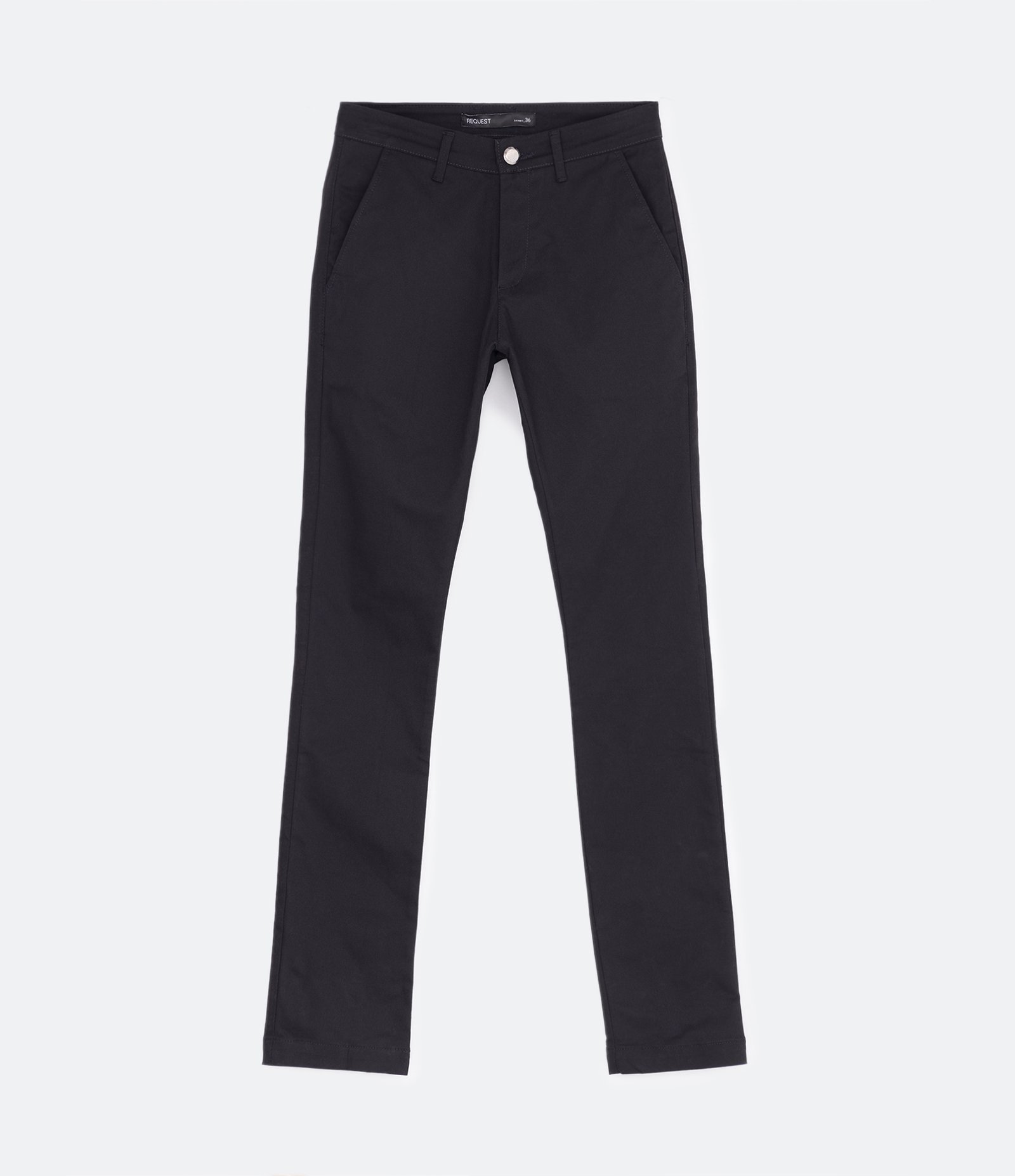 Calça Skinny em Sarja com Bolsos Preto 1