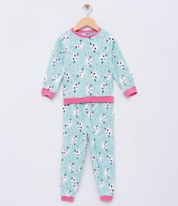 Pijama Infantil em Fleece Estampado - Tam 1 a 4