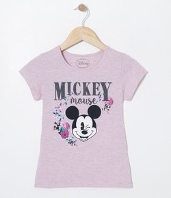 Blusa Infantil com Estampa Mickey Mouse - Tam 4 a 14