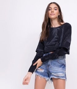 Blusa Cropped Estampada
