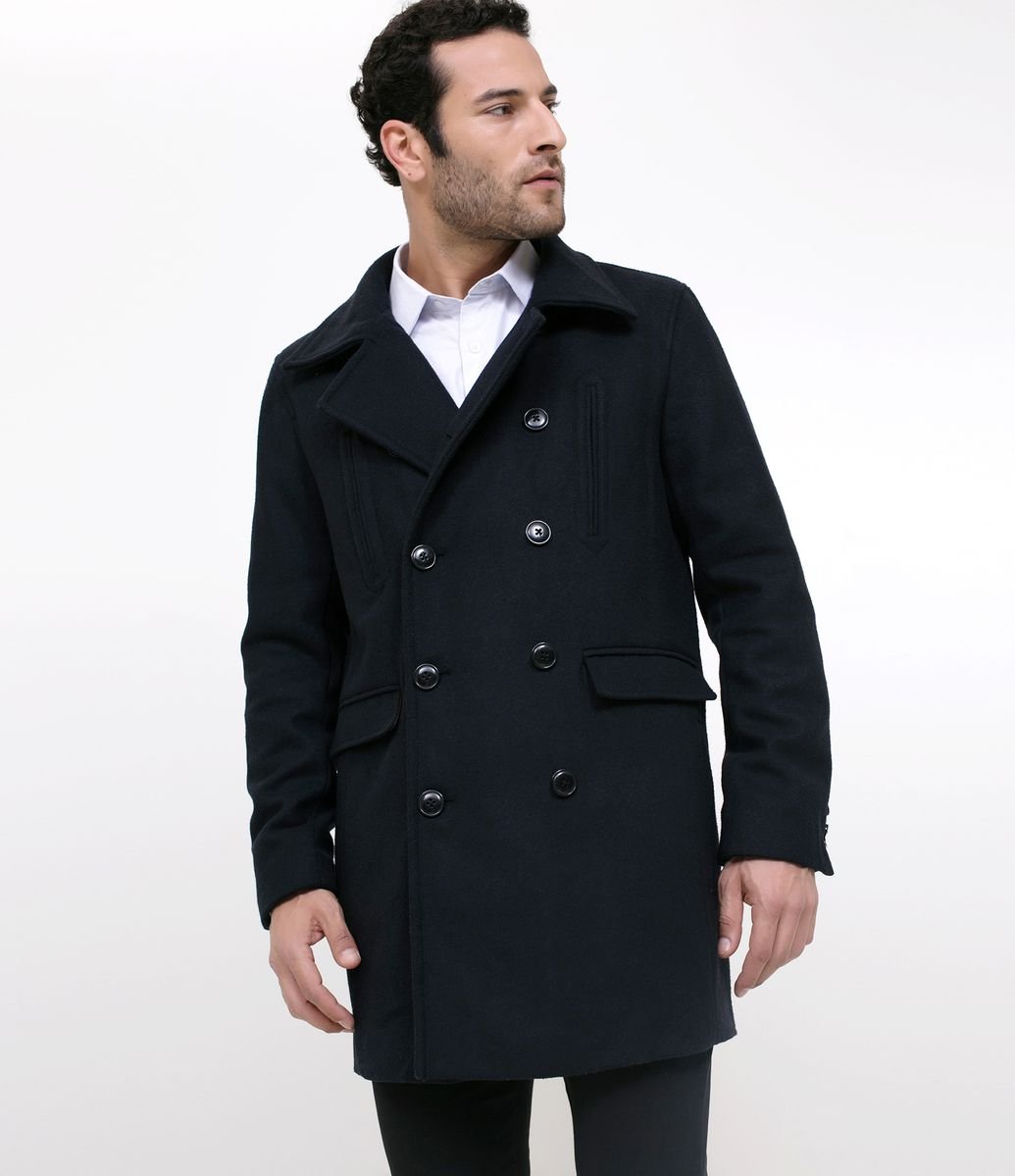 casaco abotoamento duplo masculino