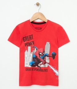 Camiseta Infantil com Estampa Homem Aranha - Tam 2 a 14 