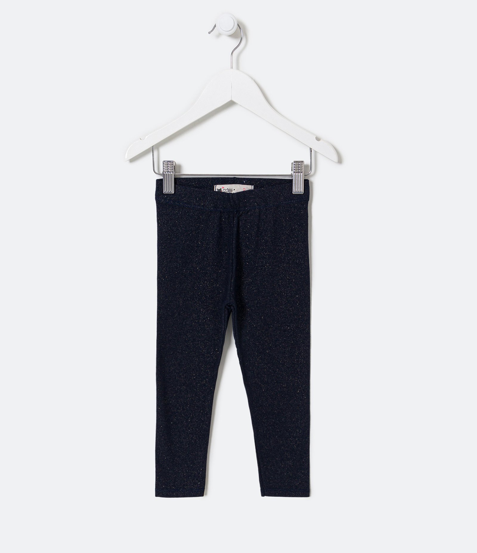 Calça Legging Infantil com Glitter - Tam 1 a 5 anos Azul Escuro 1