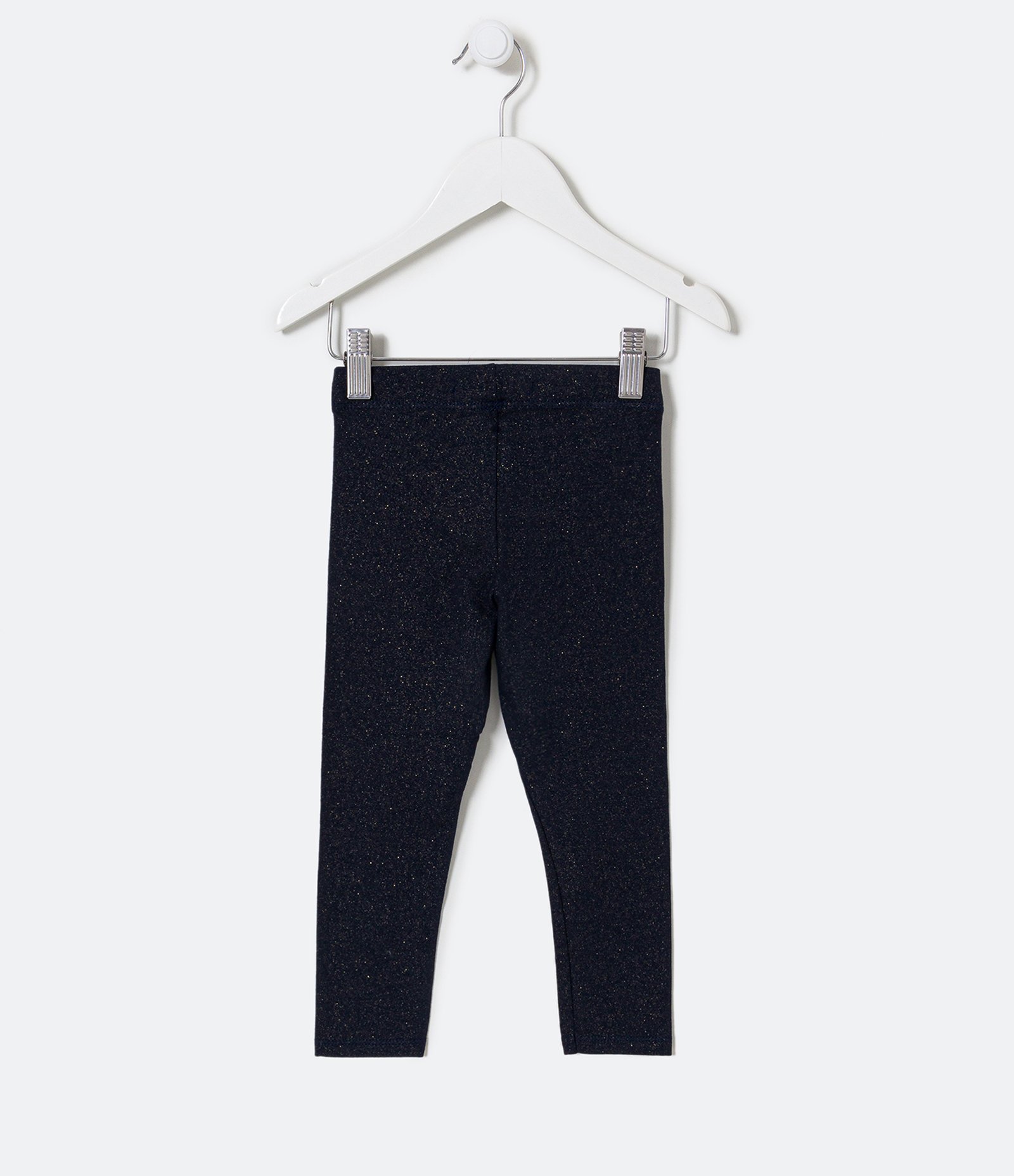 Calça Legging Infantil com Glitter - Tam 1 a 5 anos Azul Escuro 2