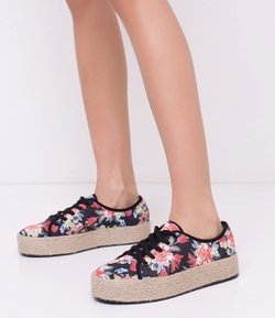 tenis beira rio floral flatform