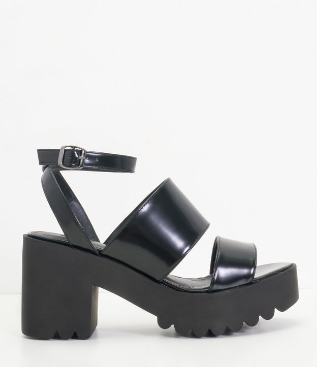 Sandalia tratorada satinato Clearance