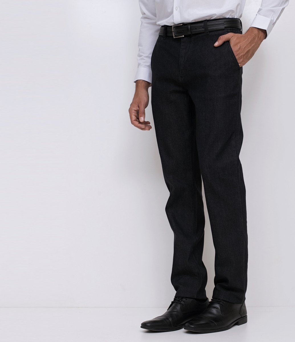 calça preta sarja masculina renner