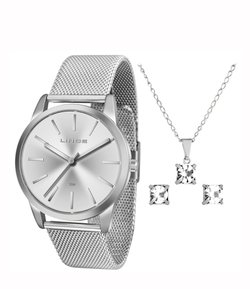 Kit Relógio Feminino Lince LRM4406L KC88S1SX Analógico 5 ATM + Conjunto Semijoia