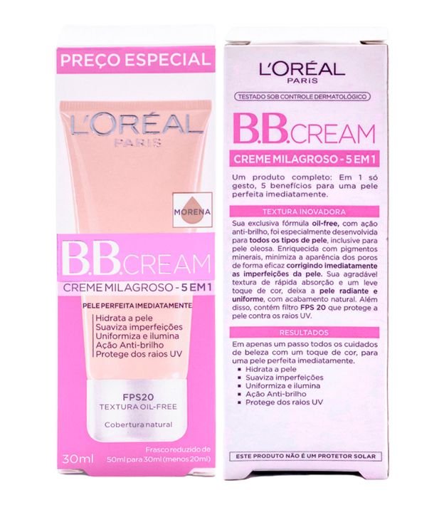 Base BB Cream L'Oréal Paris 5 em 1 FPS 20 Escura  6