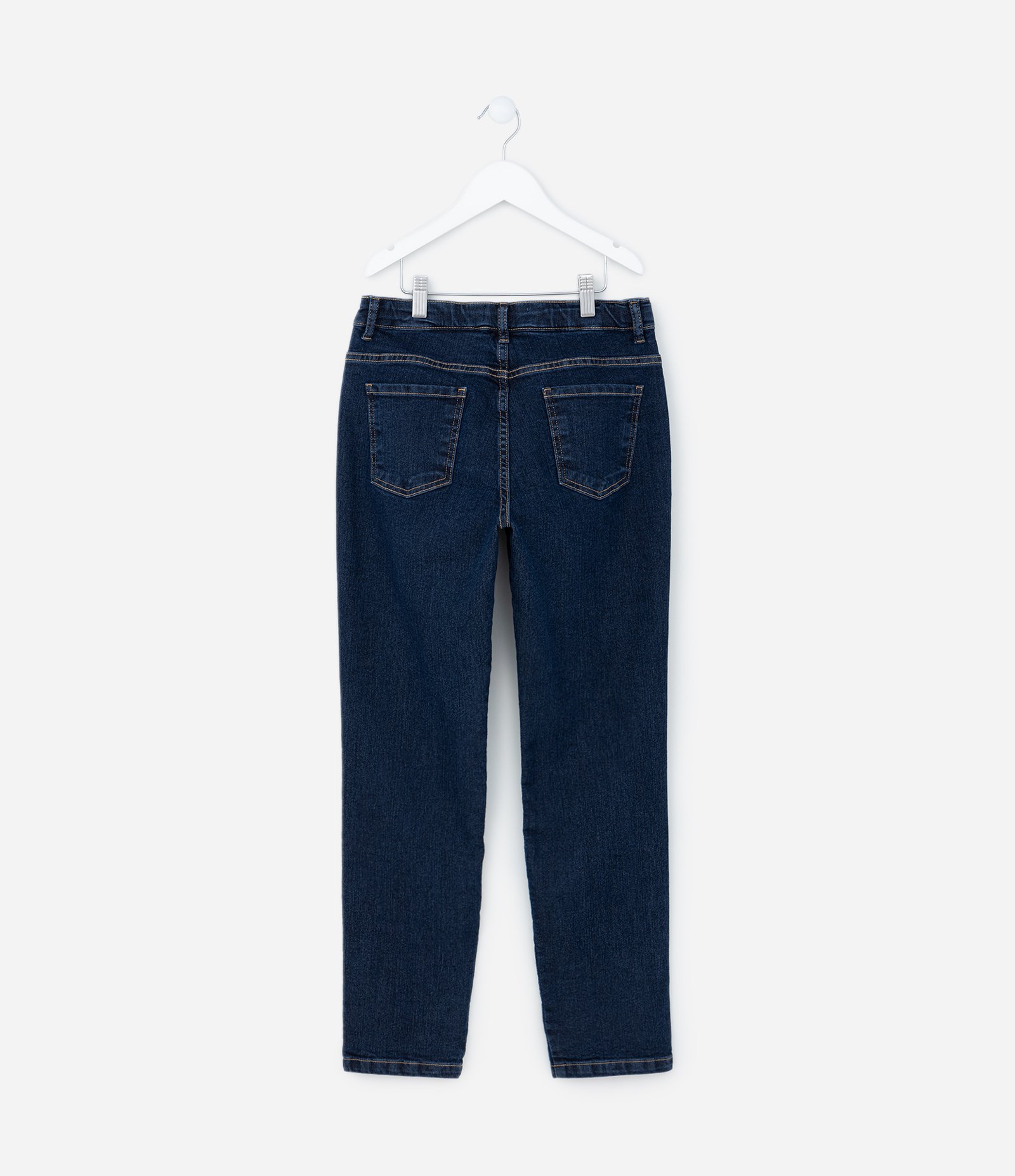 Calça Slim Infantil em Jeans - Tam 5 a 14 anos Azul Escuro 3