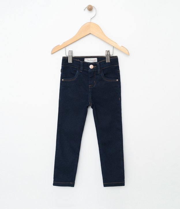 Calça Infantil em Jeans com Lavagem - Tam 1 a 5 anos