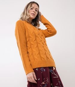Blusa Tricô com Tranças