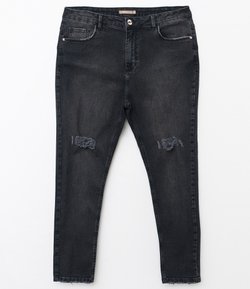 Calça Jeans com Rasgos Curve & Plus Size