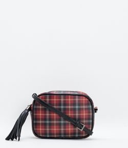 Bolsa Transversal Camera Bag em Xadrez 