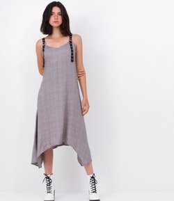 Vestido Midi Xadrez Príncipe de Gales