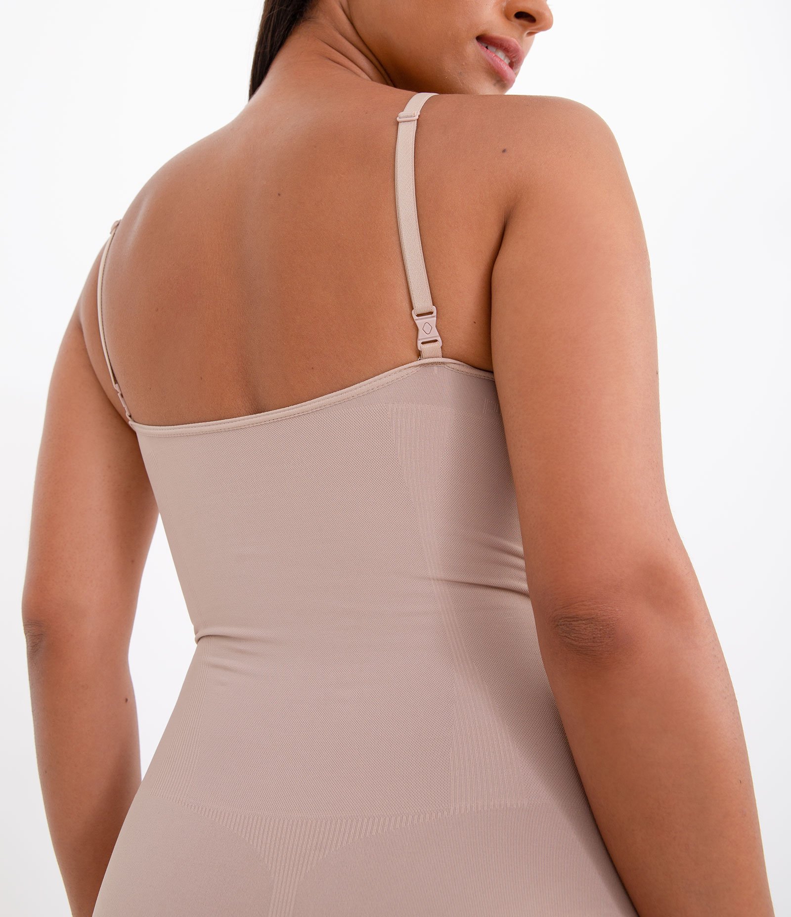 Body Modelador em Microfibra sem Bojo Plié Bege 2