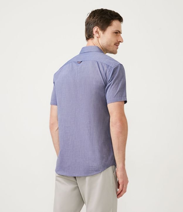 Camisa Manga Corta Social Azul 3